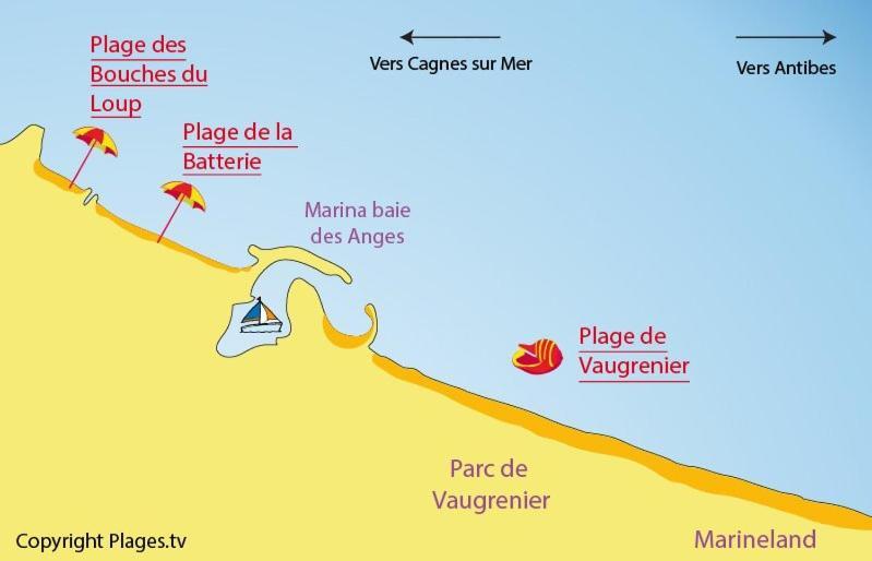 Lovely Apartment In Marina Baie Des Anges- Baronnet - Sew View, Free Parking Spaces On Site, Restaurants, Beach, Supermarket 卢贝新城 外观 照片